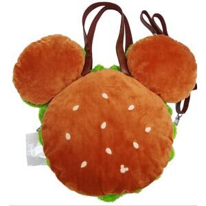Mickey Hamburger Tote Bag Tokyo Disney Resort Limited Mickey Burger Rare Brown